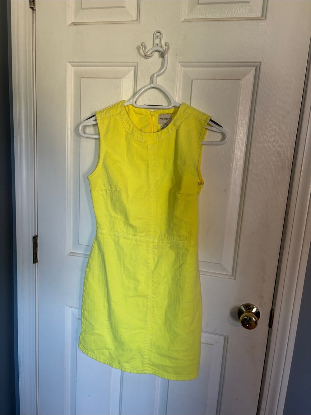 French Connection Yellow Denim Mini Dress